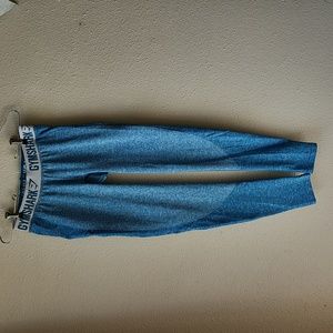 Gymshark Flex Leggings in Deep Teal/Ice Blue Size M